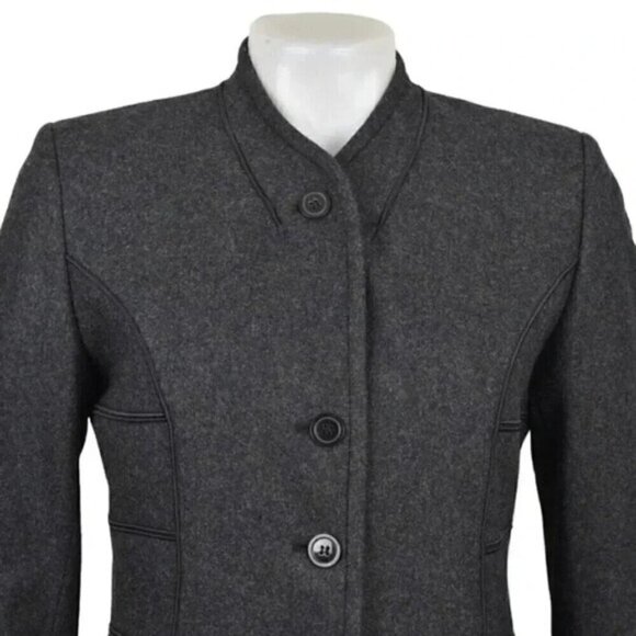 Harve Benard Wool Blend Jacket Blazer Gray Size 4 - Picture 2 of 9